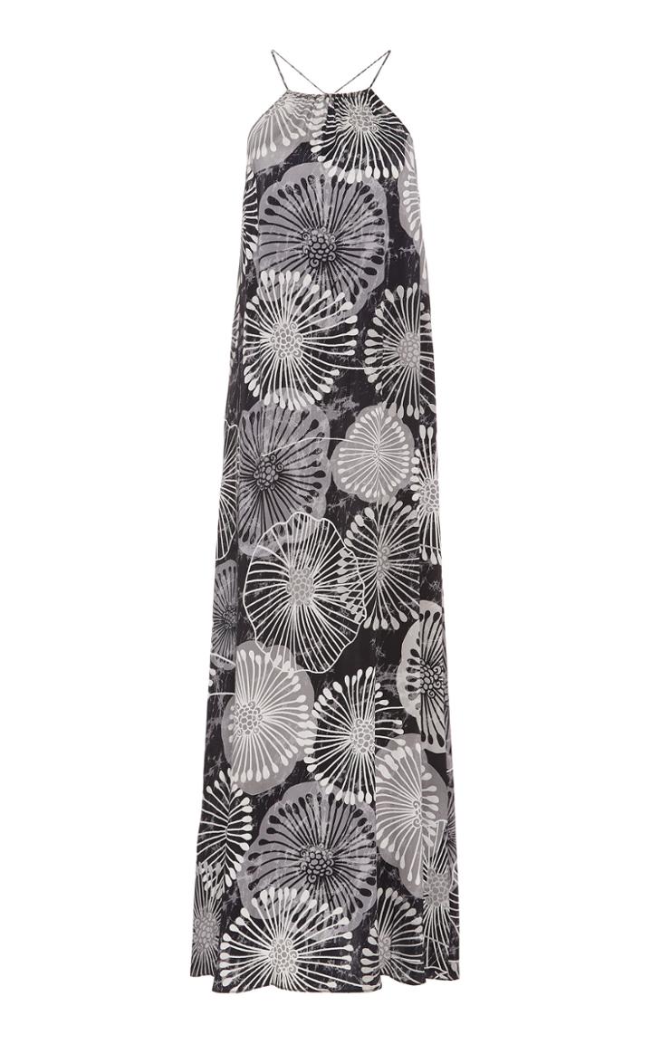 Marie France Van Damme Printed Halterneck Maxi Dress
