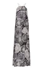 Marie France Van Damme Printed Halterneck Maxi Dress