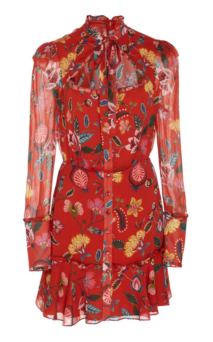 Alexis Morgana Ruffle-tiered Floral-print Mini Dress