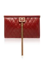 Givenchy Gem Tassel Oversized Quilted Leather Clutch