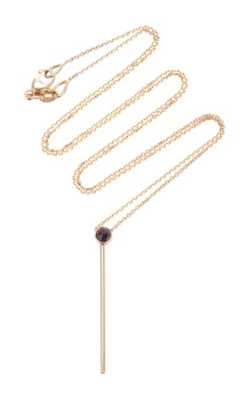 White/space Colonna 14k Gold Black Diamond Necklace