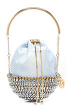 Rosantica Kingham Crystal-embellished Gold-tone Top Handle Bag