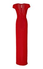 Naeem Khan Cap-sleeve Crepe Gown