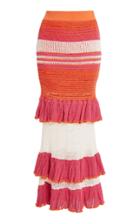 Suboo Carmen Ruffled Knit Midi Skirt