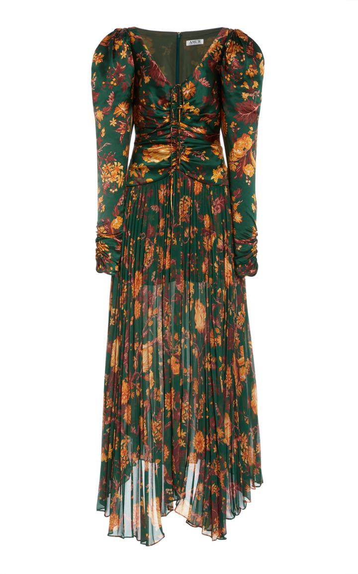 Moda Operandi Amur Korena Floral-print Silk Maxi Dress