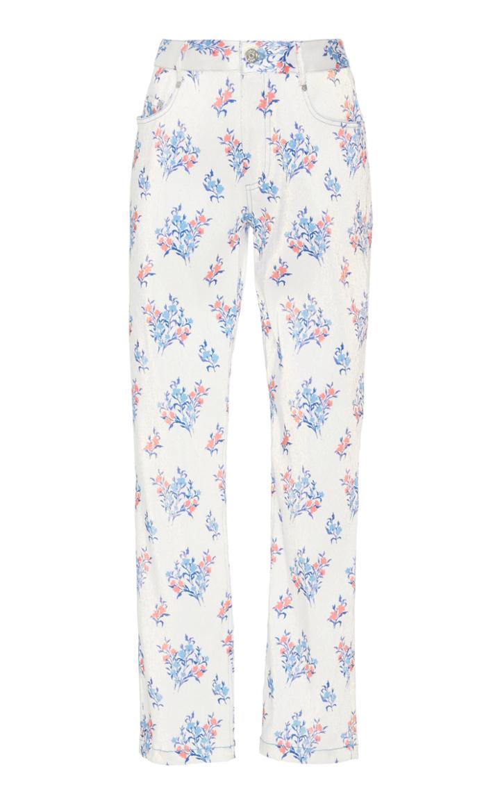 Moda Operandi Area Floral Printed Five Pocket Pants Size: Xs