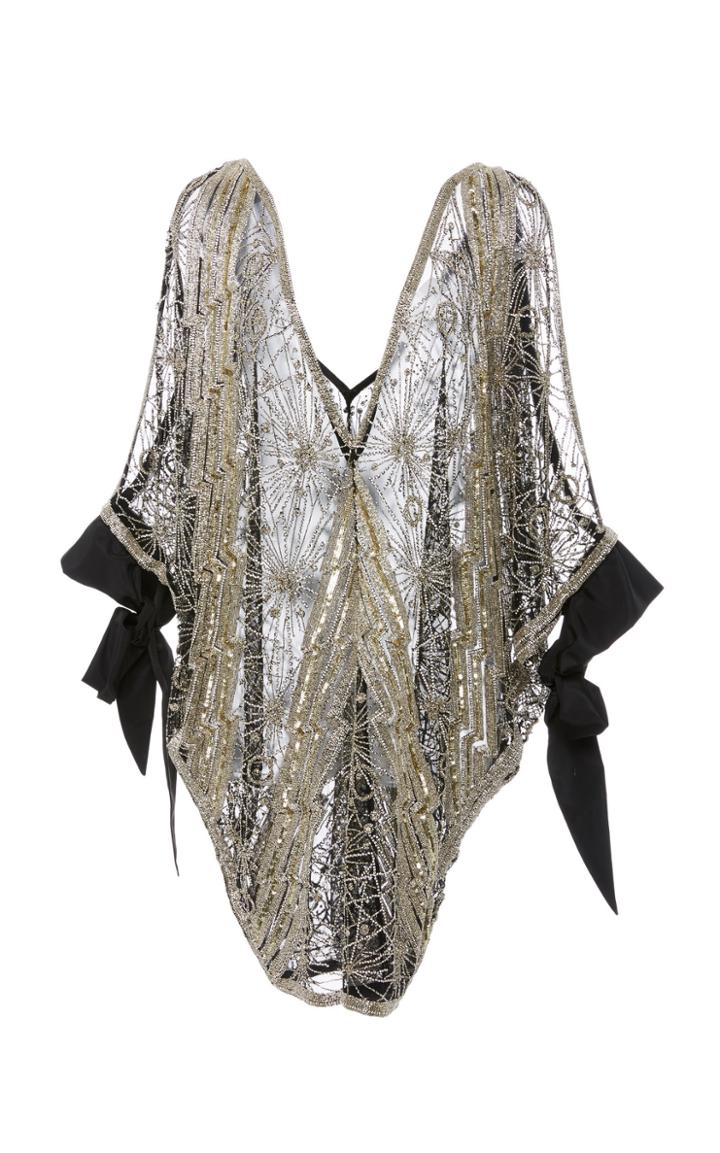 Naeem Khan Sequin Tulle Dress
