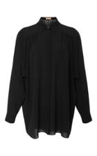 Michael Kors Collection Silk Georgette Long Shirt