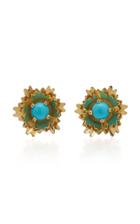 Moda Operandi Irene Neuwirth 18k Gold And Turquoise Stud Earrings
