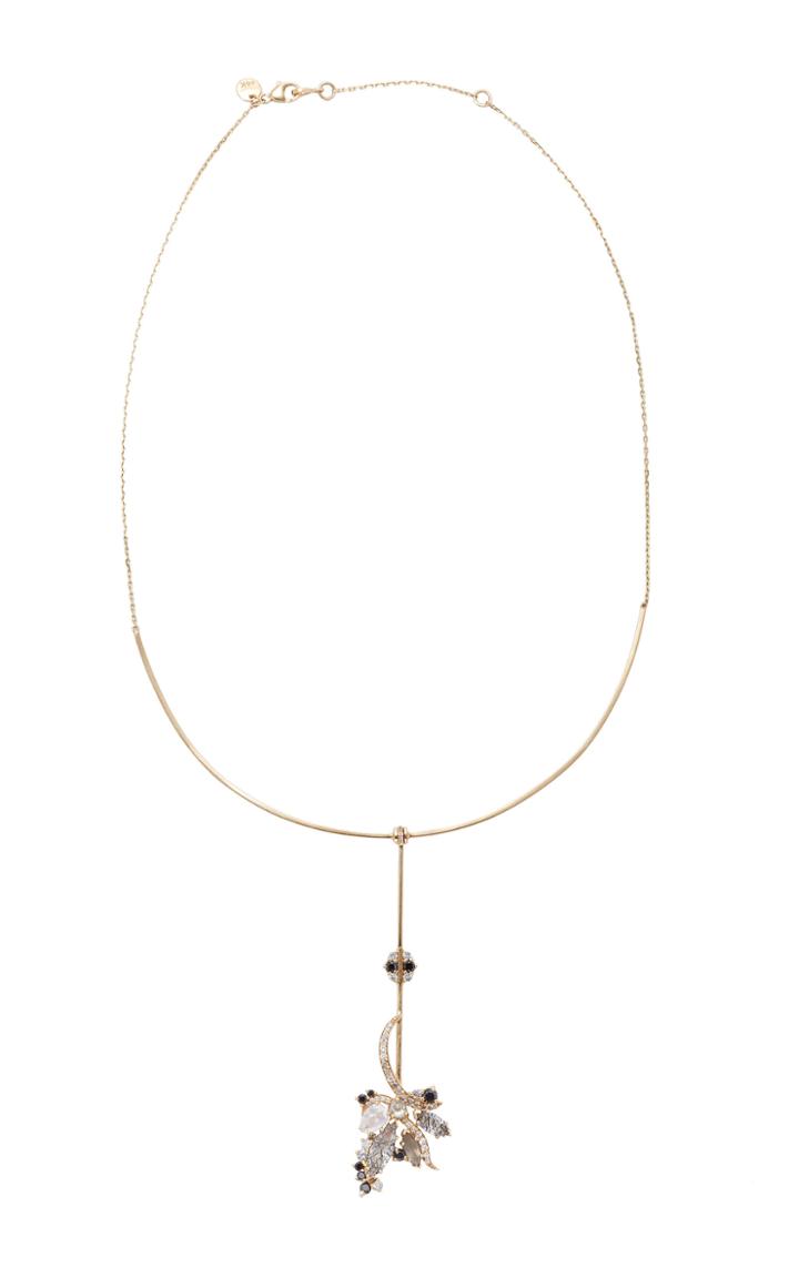 Anna Sheffield Butterfly Drop Pendant On Torque