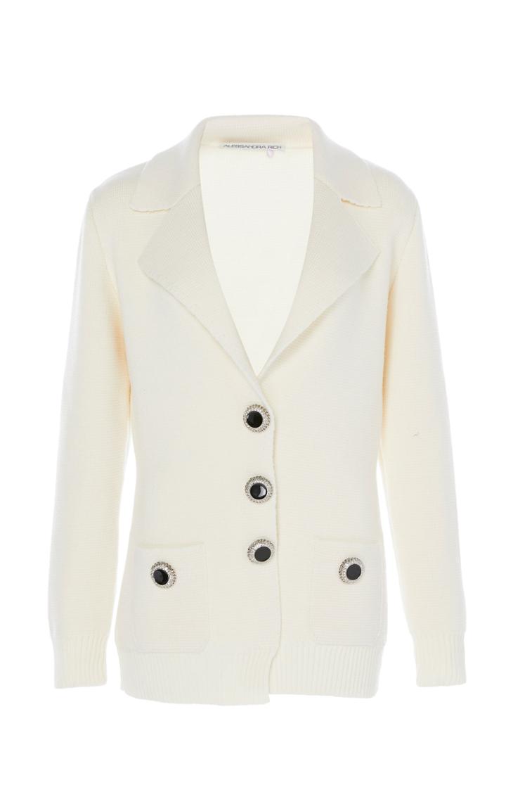 Alessandra Rich Merino Wool Knit Cardigan