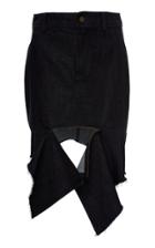 Zeynep Aray Ripped Jean Skirt