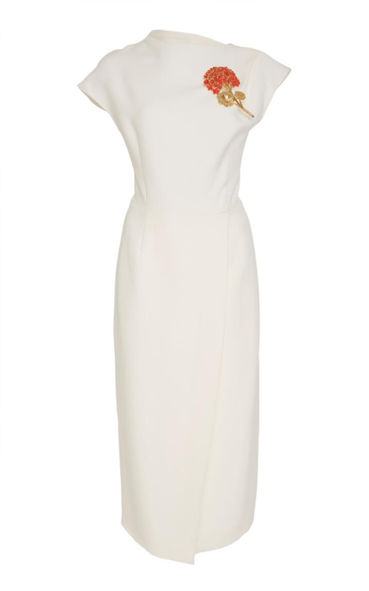 Oscar De La Renta Cap Sleeve Cocktail Dress