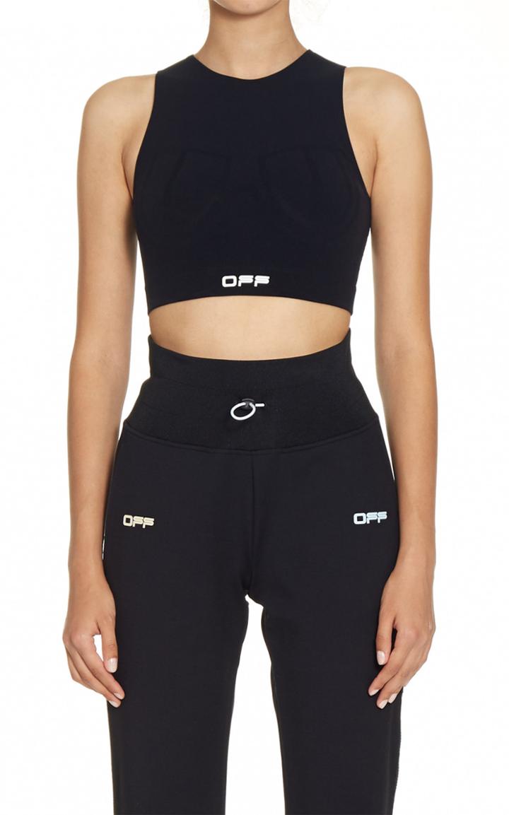 Moda Operandi Off-white C/o Virgil Abloh Active Seamless Net Crop Top Size: S/m