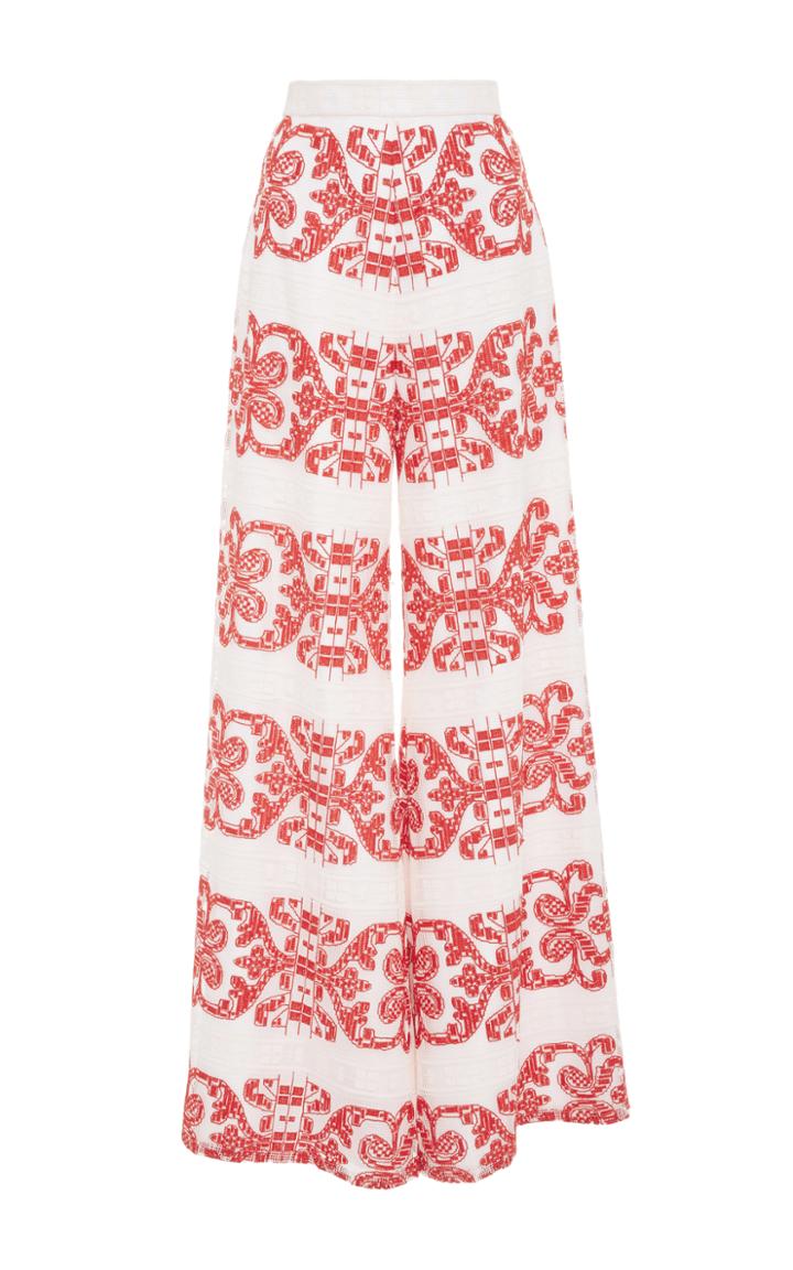 Alexis Aleece Embroidered Wide Leg Pants
