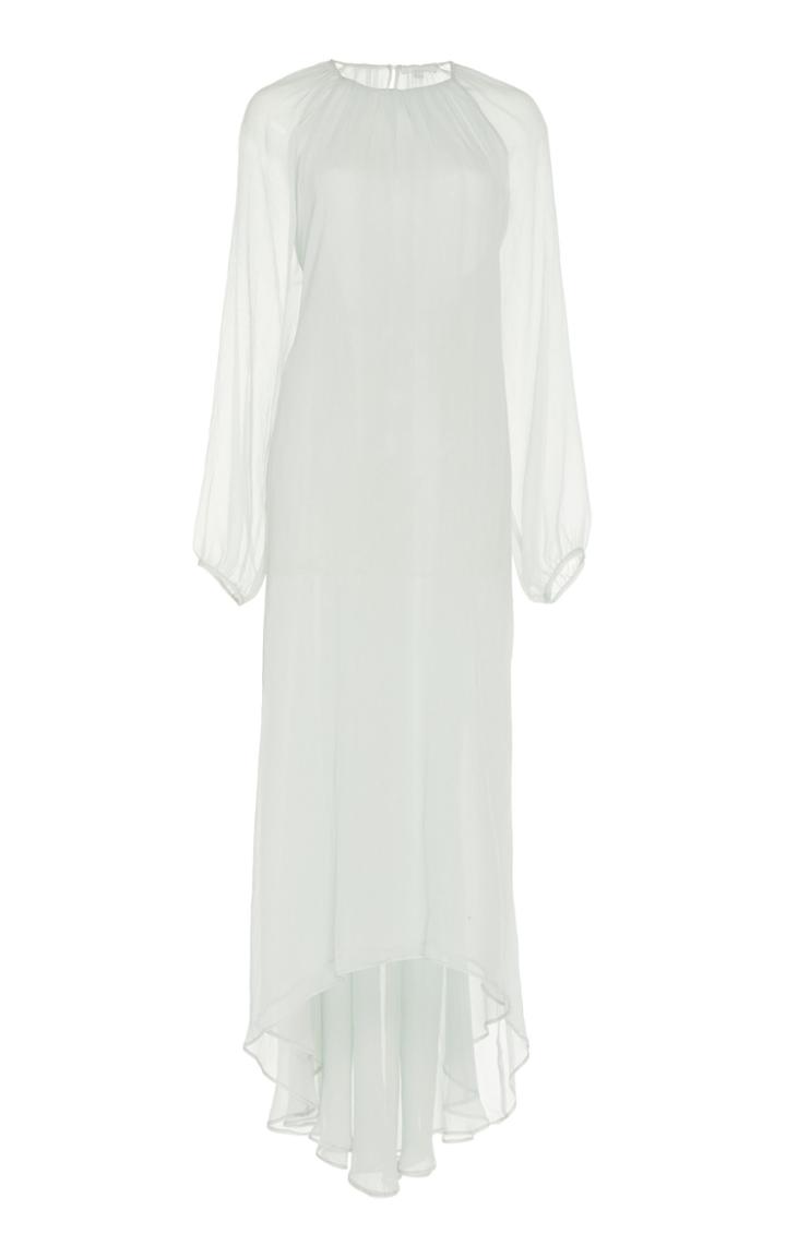 White Story Castiglioni High-low Silk Evening Dress