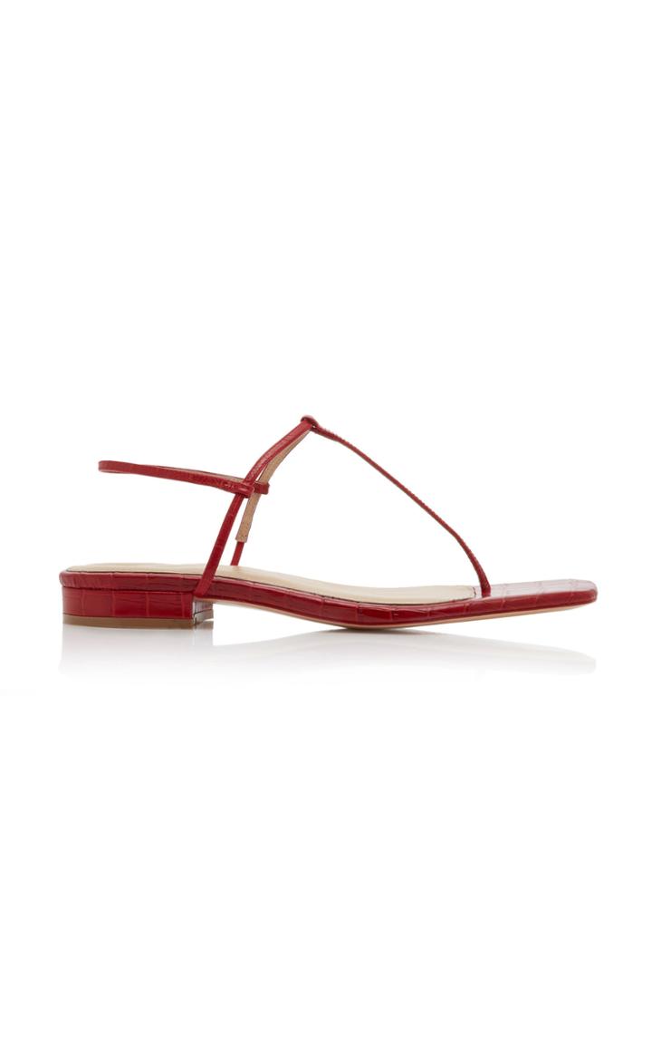 Studio Amelia 1.4 Croc-effect Leather Sandals