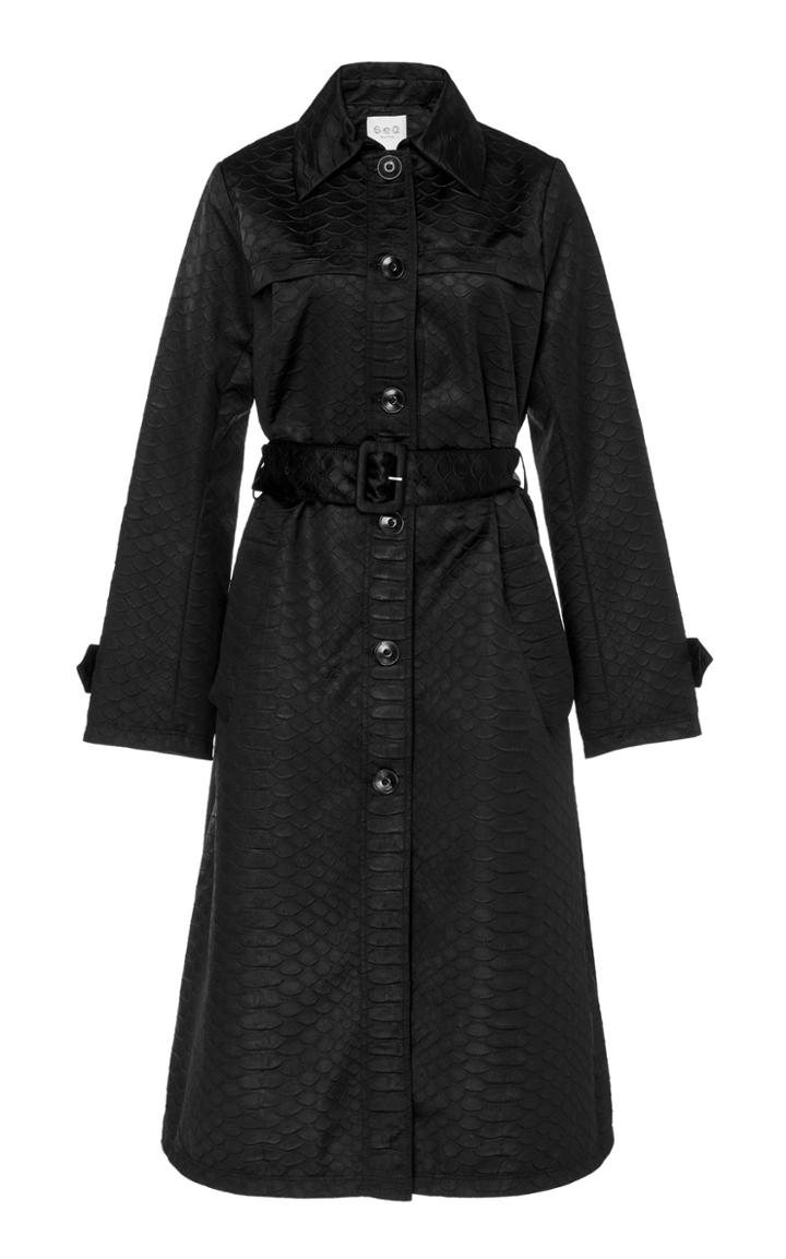 Sea Snake-effect Trench Coat