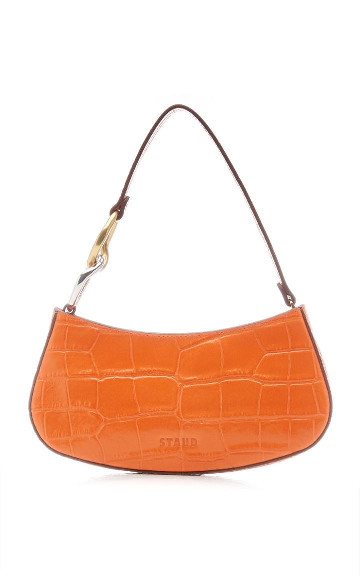 Moda Operandi Staud Ollie Croc-effect Leather Shoulder Bag