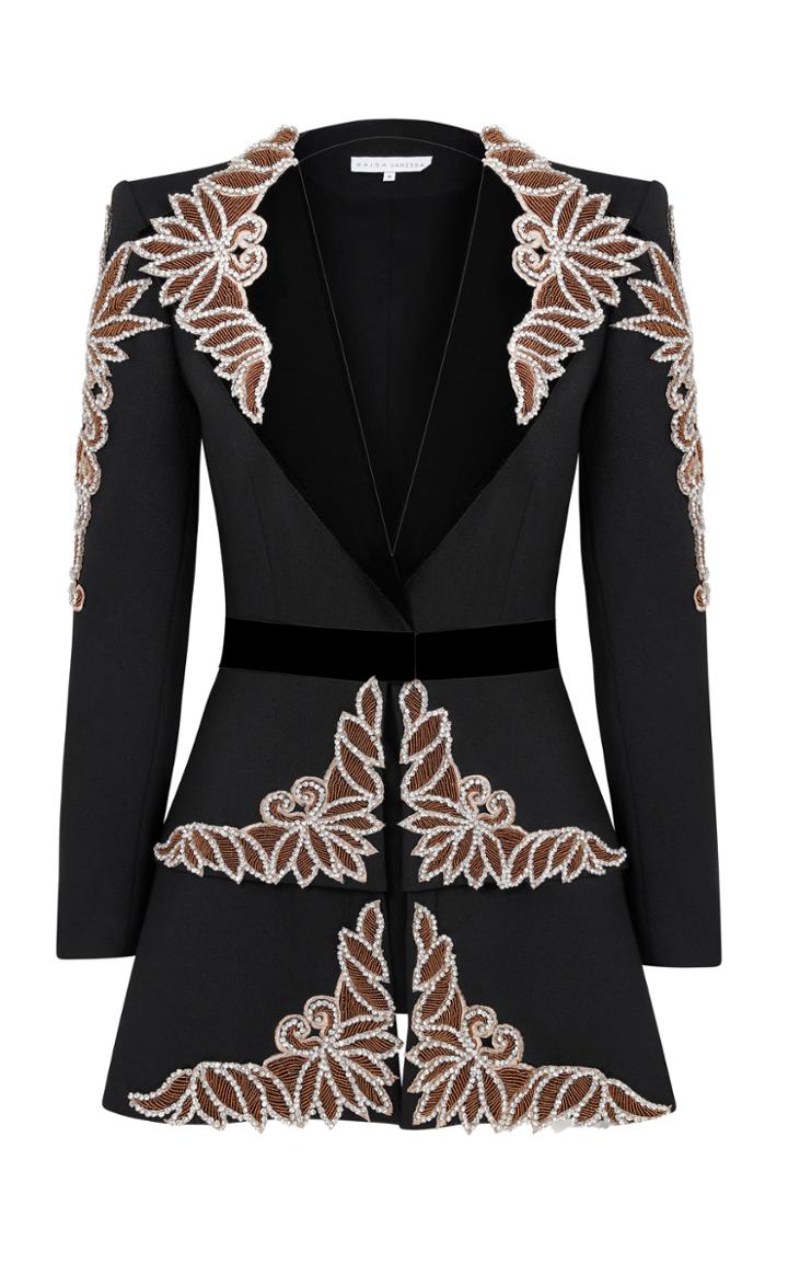 Moda Operandi Raisa Vanessa Embroidered Cady Blazer Dress