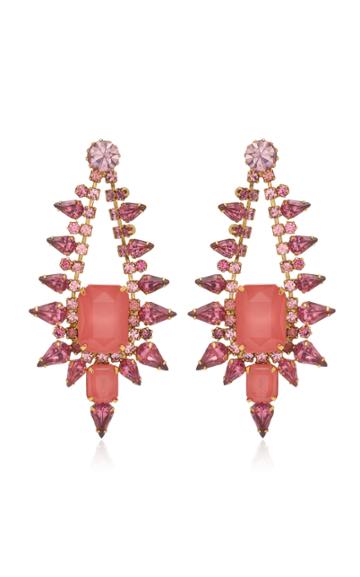 Elizabeth Cole Pearson 24k Gold-plated, Crystal And Glass Earrings