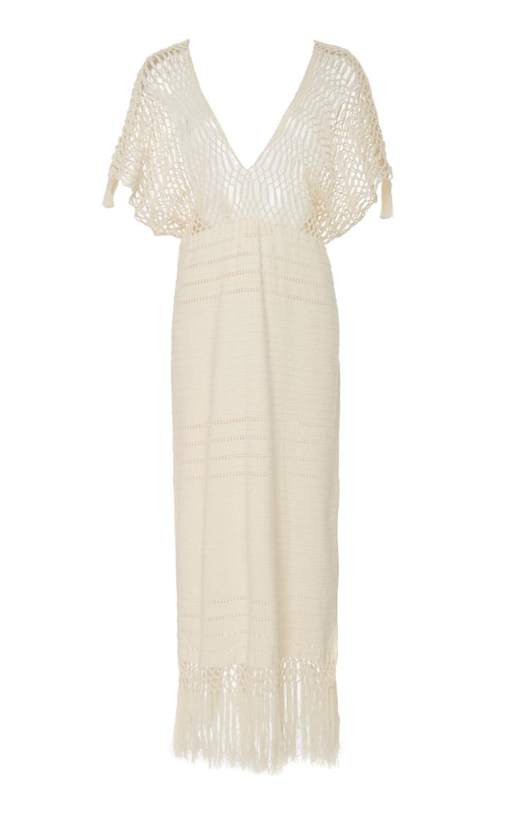 Jaline Bianca Handwoven Cotton Midi Dress
