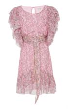 Loveshackfancy Emmy Floral Silk Ruffle Mini Dress
