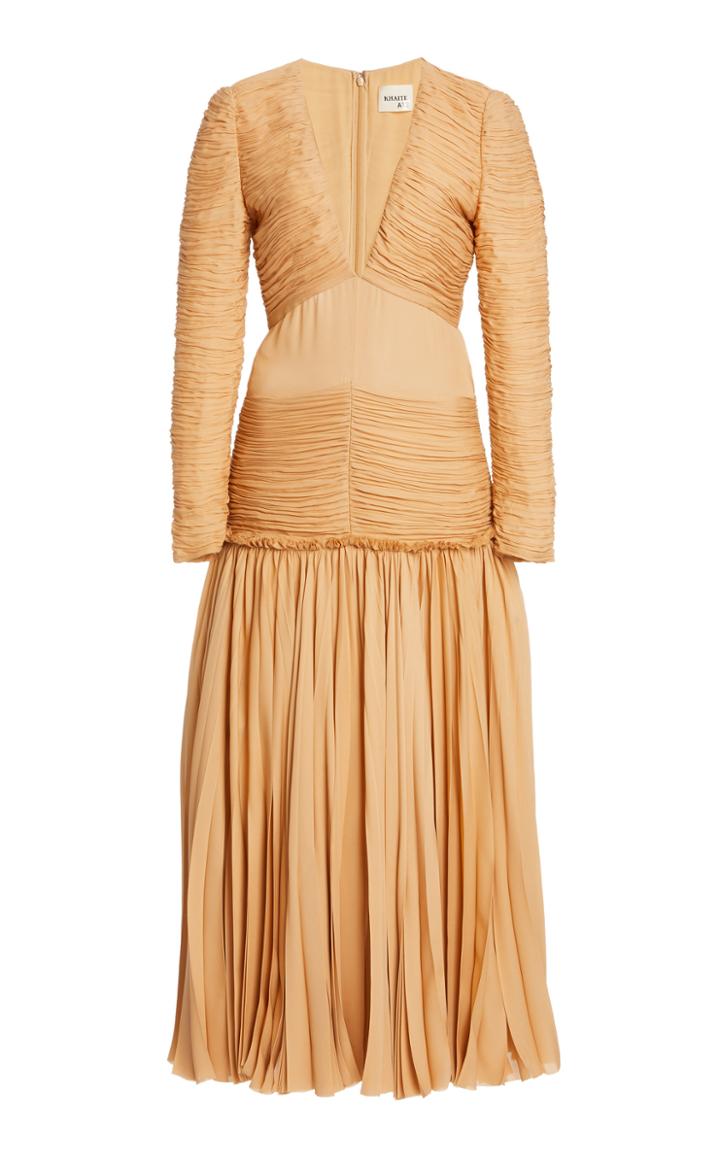 Moda Operandi Khaite Mary Ruched Crepe Dress
