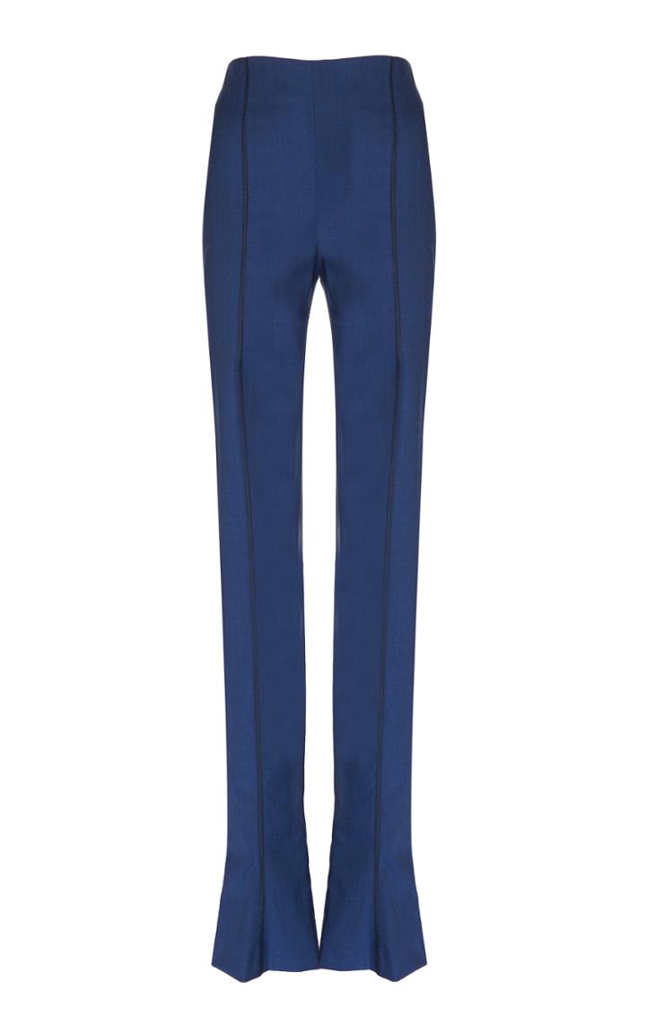Mugler Skinny Wool-blend Pleated Trousers