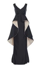 Leal Daccarett Anneta Off-the-shoulder Taffeta Peplum Gown