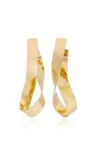 Jennifer Fisher Medium Thick Script Gold-plated Earrings