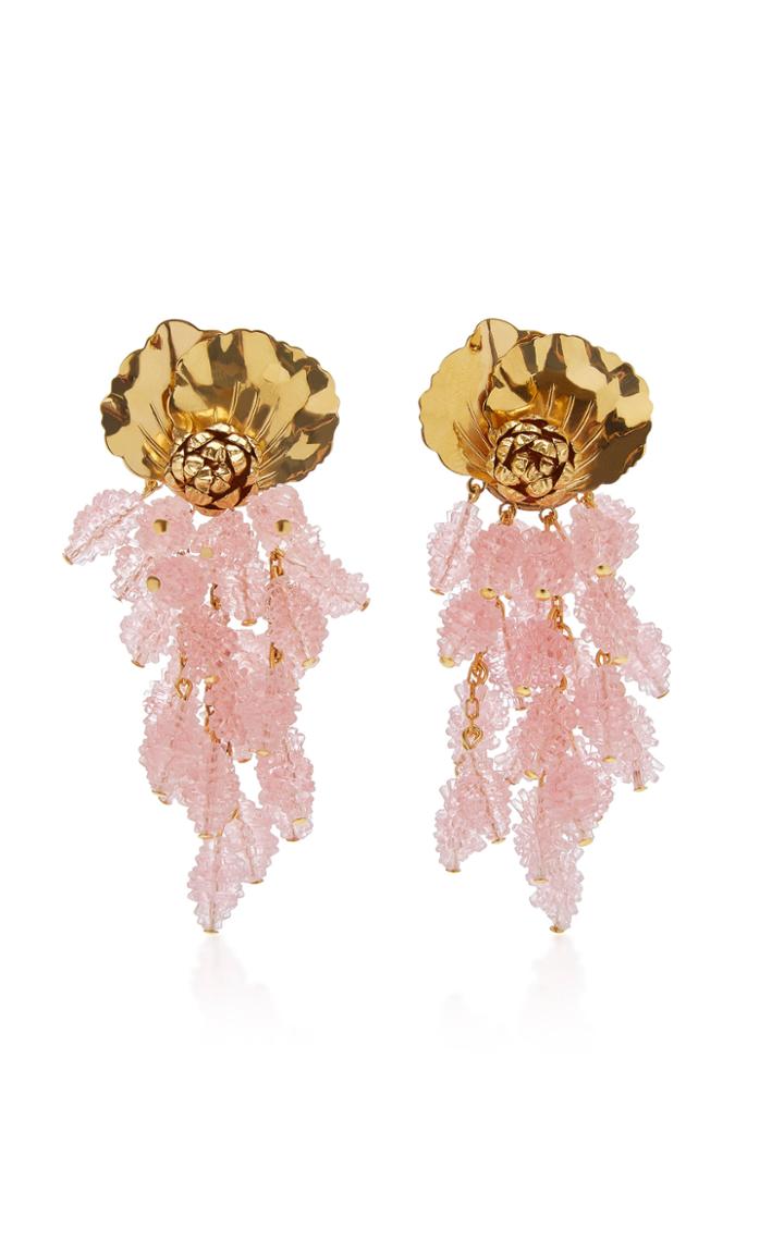 Peracas Isadora Gold-plated Crystal Earrings