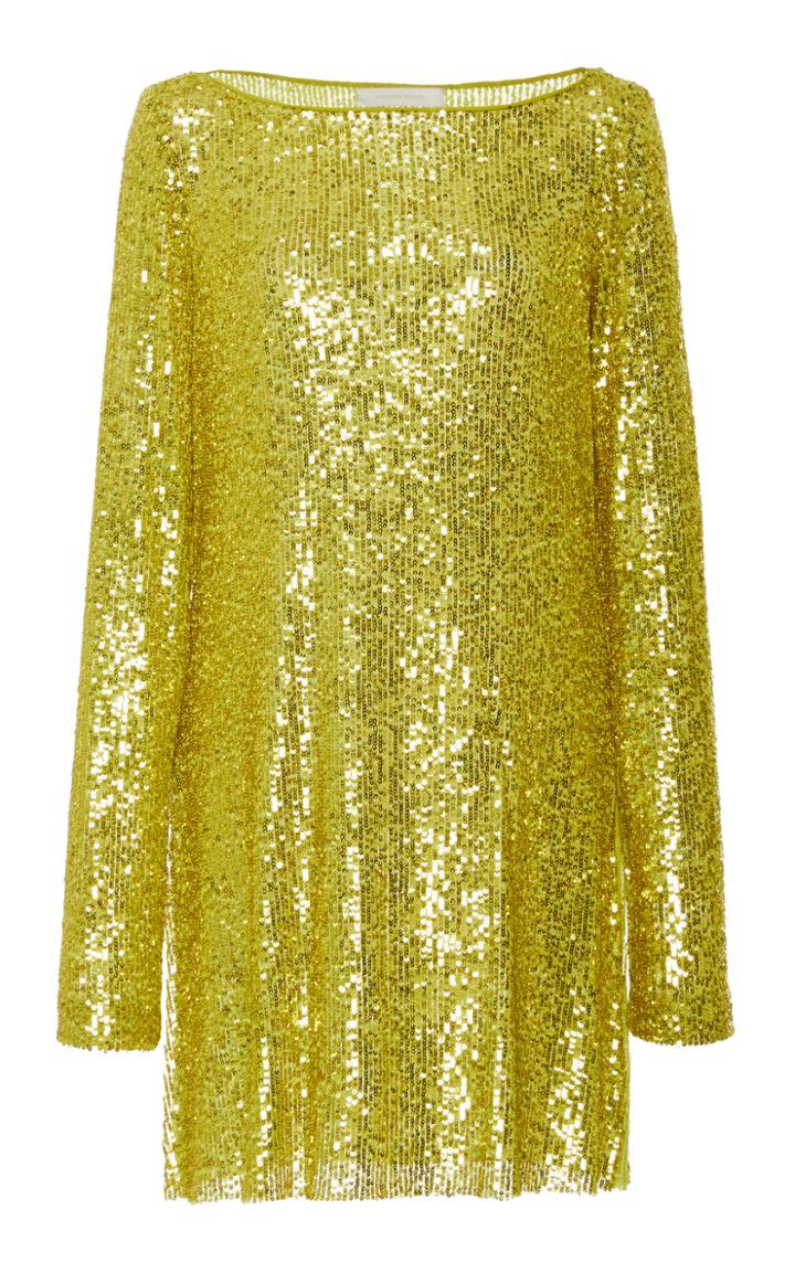 Naeem Khan Sequined Georgette Tunic