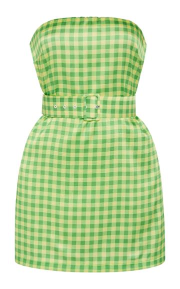 Bernadette Antwerp Carrie Checked Silk-blend Dress