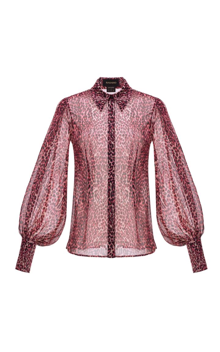 Rasario Sheer Leopard-print Chiffon Top