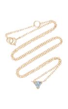 Shahla Karimi Trillion 14k Gold Aquamarine Necklace