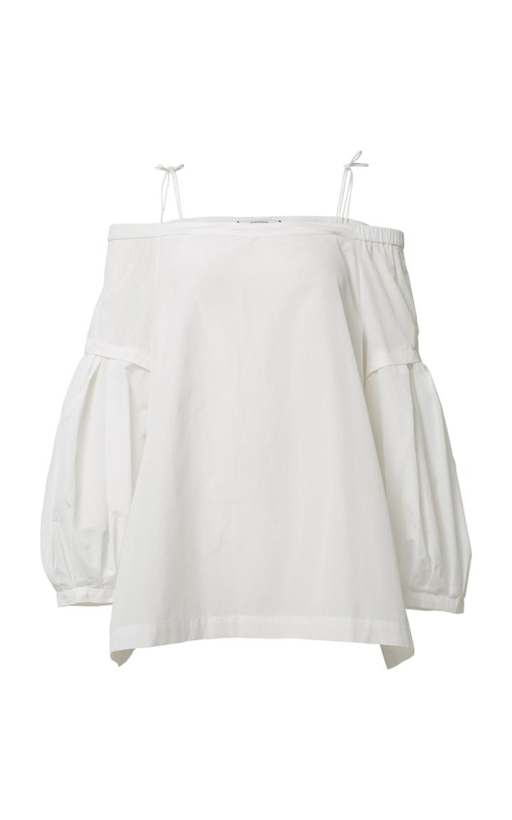 Dorothee Schumacher Poplin Power Off-the-shoulder Top