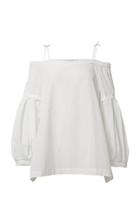 Dorothee Schumacher Poplin Power Off-the-shoulder Top