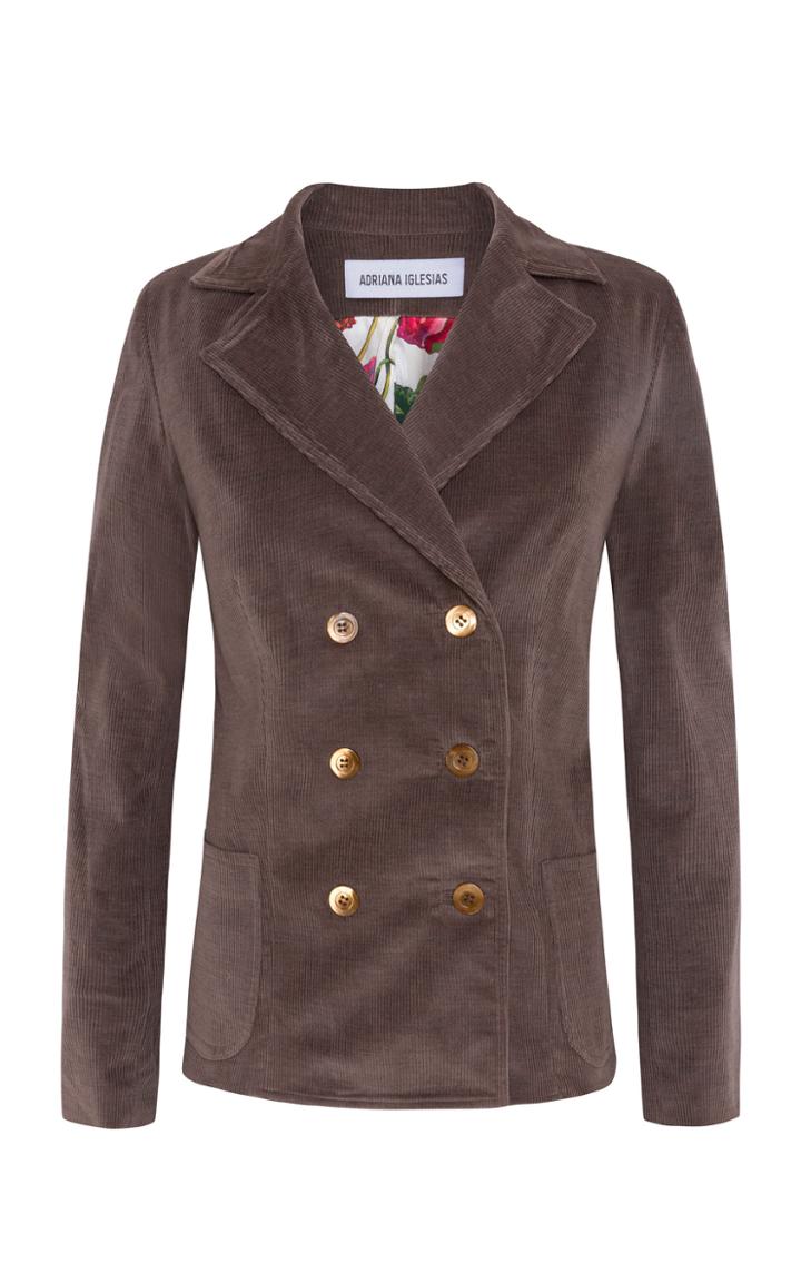 Adriana Iglesias Marcella Silk Corduroy Jacket