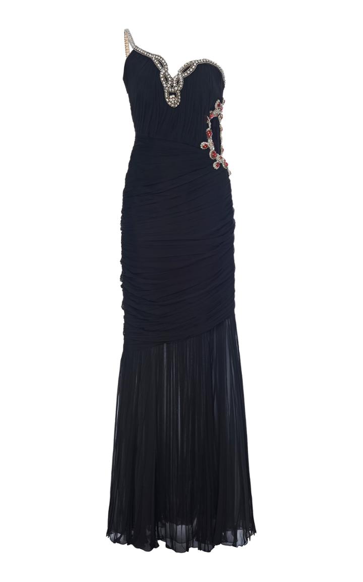 Moschino Jewel Embellished Ruched Dress