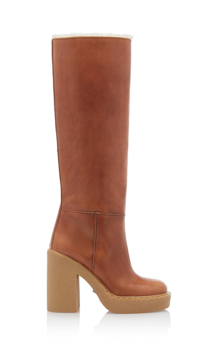 Prada Shearling Knee-high Boots