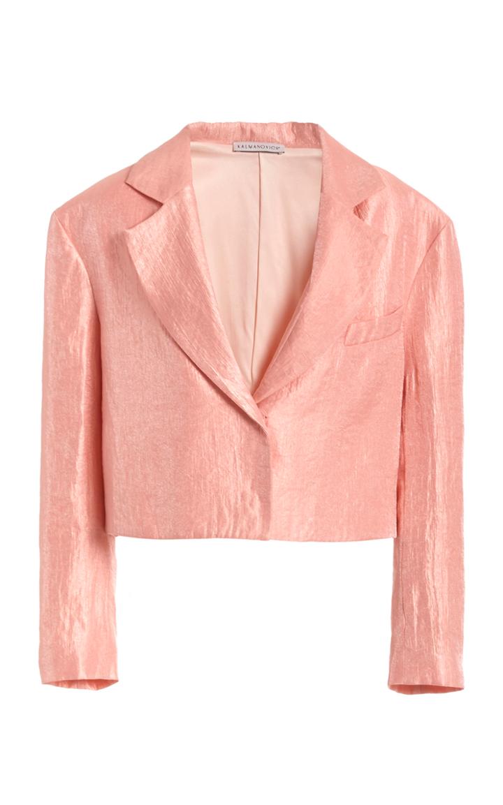 Moda Operandi Kalmanovich Boxy Notched Lapel Cropped Jacket Size: 0