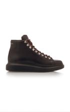 Alexander Mcqueen Leather Ankle Boots Size: 41