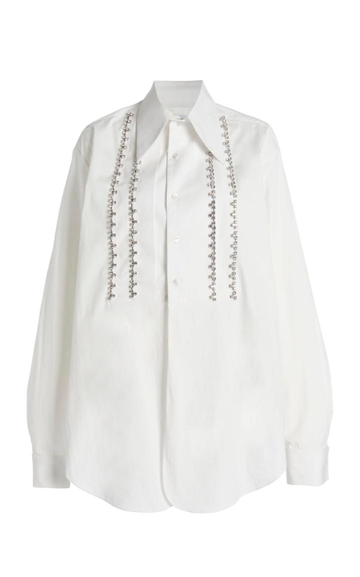 Moda Operandi Area Crystal-trimmed Cotton Shirt