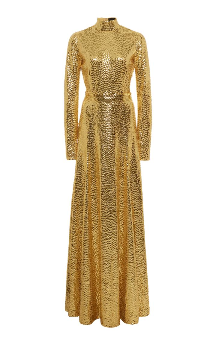 Moda Operandi Marc Jacobs Sequined Silk High-neck Gown Size: 6