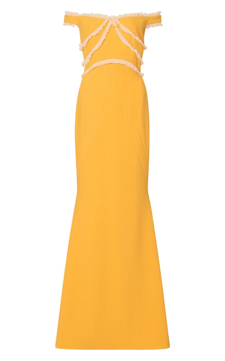 Rachel Gilbert Kiki Crepe Gown