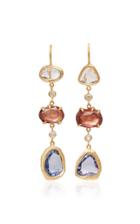 Page Sargisson Diamond, Sapphire 18k Gold Drop Earrings