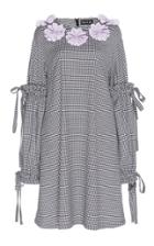 Paskal Long Sleeve Checkered Dress