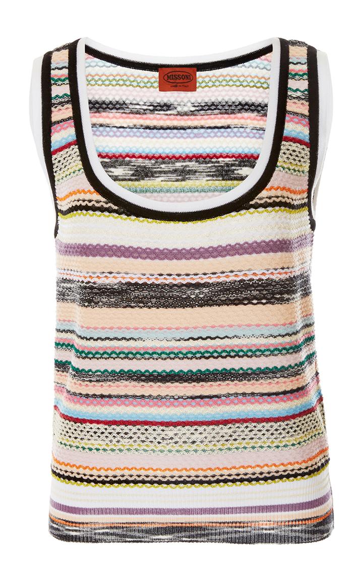 Missoni Striped Scoop Neck Top
