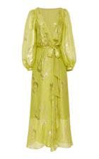 Temperley London Eda Metallic Print Silk-blend Dress